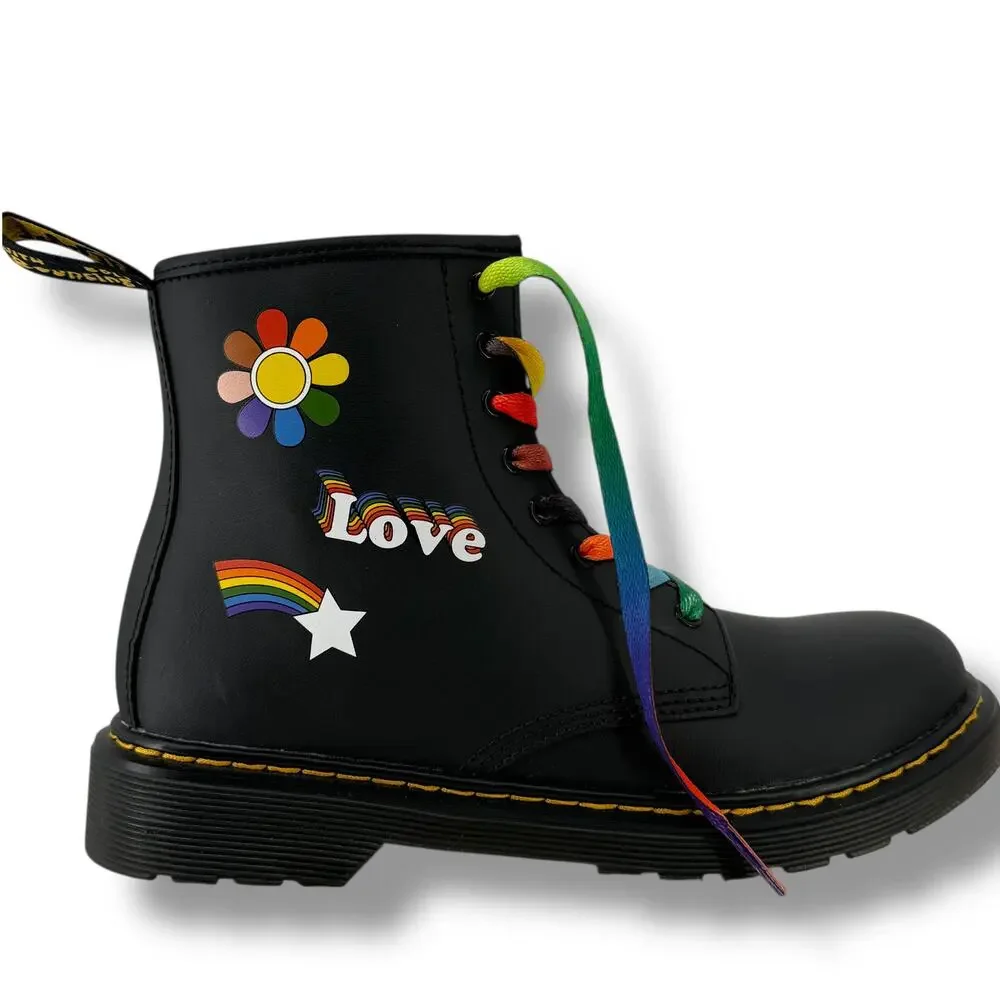Dr Martens Junior 1460 For Pride Leather Lace Up Boots Size 36 L5 M4